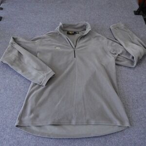 Mountain Hardwear Mens XL Gray Quarter Zip Microfleece Pullover Hiking Jacket